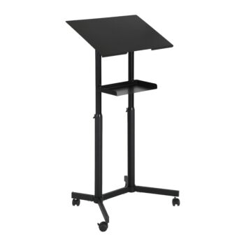 Mobile laptop stand on wheels