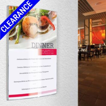 Prestige curved sign holder