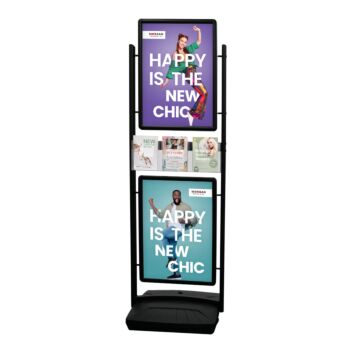 Lobby information stand with A5 leaflet dispensers