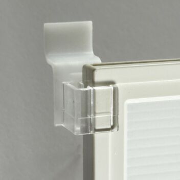 Slatwall clips for plastic sign holders