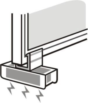 Slim frame magnet fastener 90 deg.