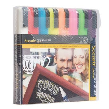 Securit Chisel tip chalk marker pen sets