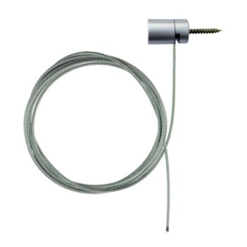 Screw-on wall anchor for 1.5mm wire rope