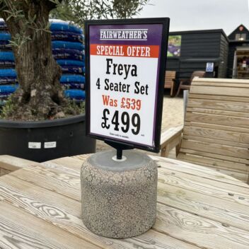 T-Pot sign holder offers a robust wind-resistant anchor