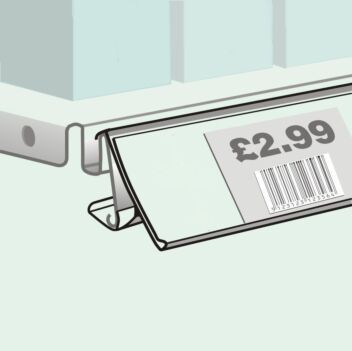 Data strip for Tegometal shelves
