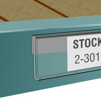 Adhesive warehouse or shop vertical data strip