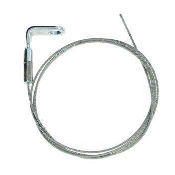 Wire rope with 90 deg eyelet-end fixing
