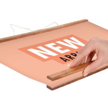 Wooden poster hanger
